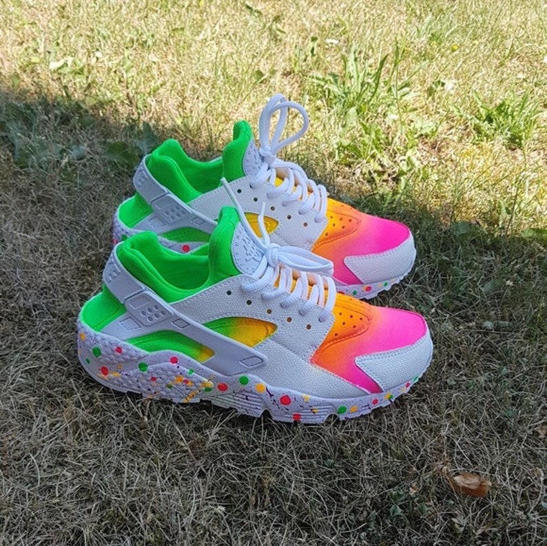 rainbow huaraches custom