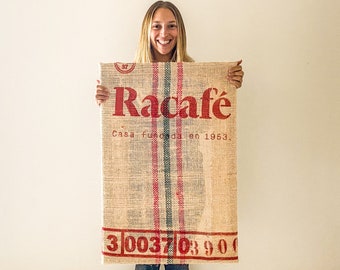 Colombia Racafe Framed Coffee Bag Art XL 30”x20”