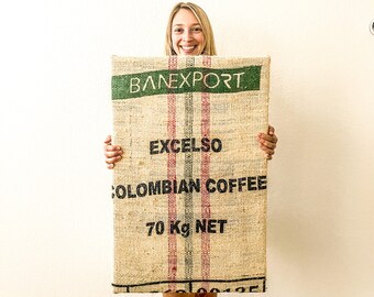 Colombia Coffee Exelso Framed Coffee Bag Art