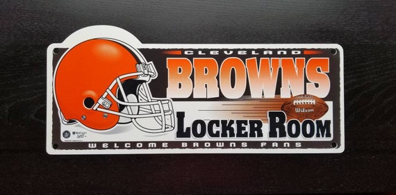 1999 Cleveland Browns Locker Room Sign Vintage