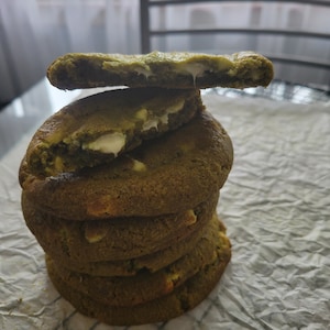 Matcha, White Chocolate Cookies