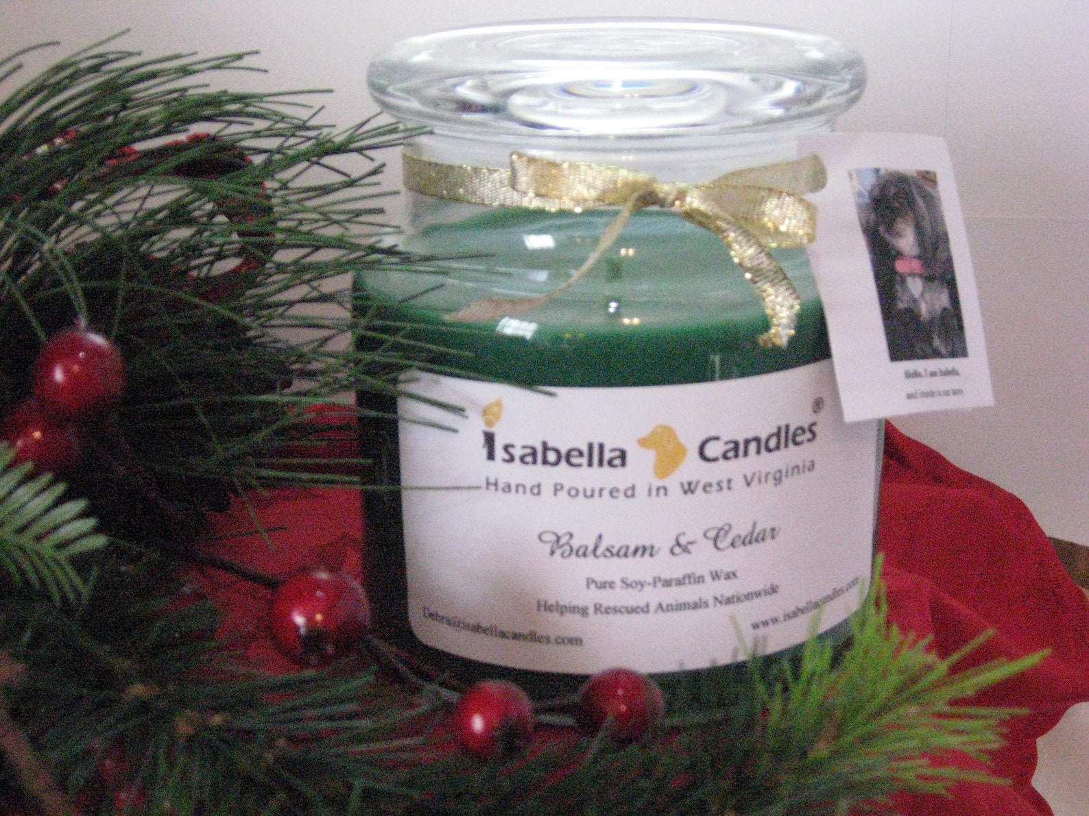 SALE Highly Scented Candles, Balsam & Cedar, Hand Poured, Relaxing