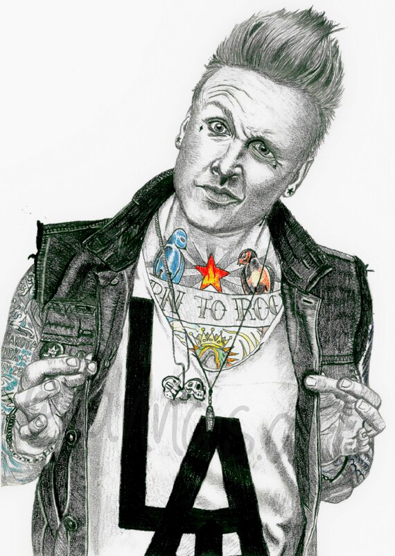 Download Jacoby Shaddix Papa Roach Drawing Print Etsy