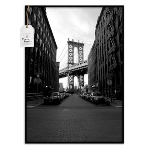 Brooklyn Bridge Print, PRINTABLE ART, Travel Photography, Brooklyn Bridge, New York Print, Bridge Photography, Black and White Print
