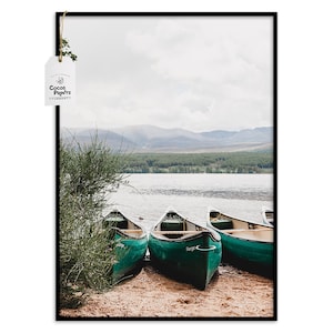 Lake Boat Print, PRINTABLE ART, lake house decor, Rowboat Print, Lake Wall Art, Coastal Decor, travel photography