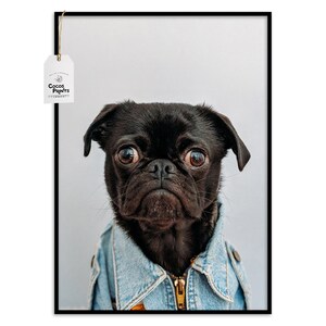 Mops Life Print, DRUCKBARE KUNST, Mops Wandkunst