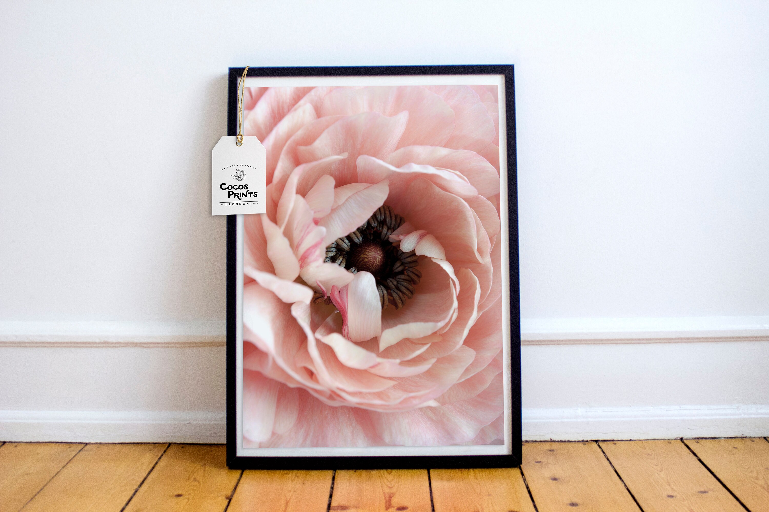Pink Flower Wall Art PRINTABLE ART Large Flower Art Large Etsy
