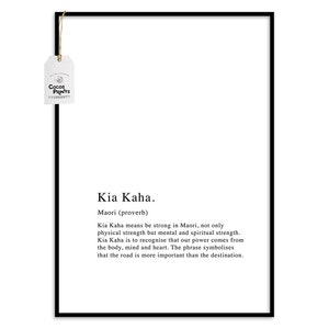Kia Kaha New Zealand Wall Art, New Zealand Gift, Word Art Print and Printable Art