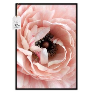 Pink Flower Wall Art, PRINTABLE ART, large flower art, large minimal wall art
