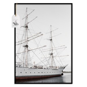 Sail Boat Print, PRINTABLE ART, Yacht Print, Nautical Wall Art, Sailing Boats Print, modern travel print