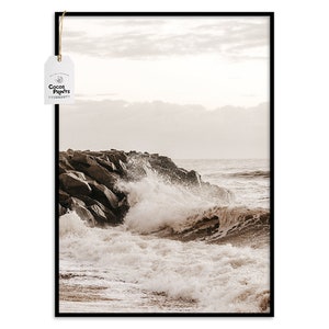 Ocean Print, PRINTABLE ART, blue ocean wall art, surf poster, modern beach art, beach surf wall art