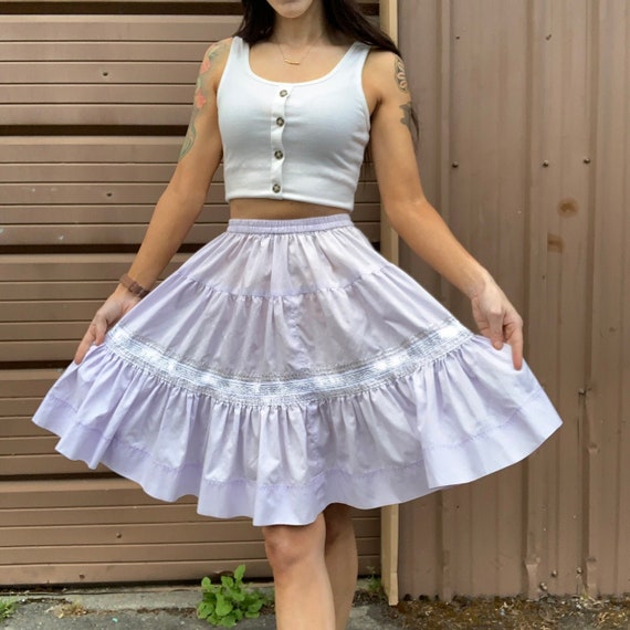 Vintage 50s patio style full circle skirt - image 1