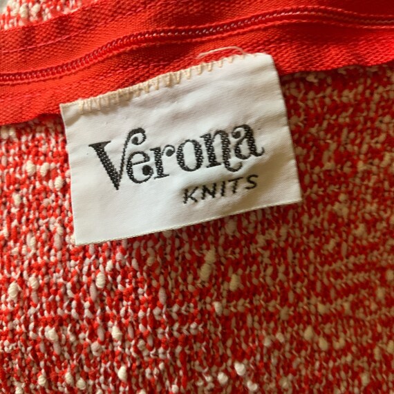 Vintage 70s orange Knit Top Verona Knits - image 3