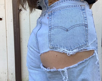 Butt Slit Jeans - Etsy