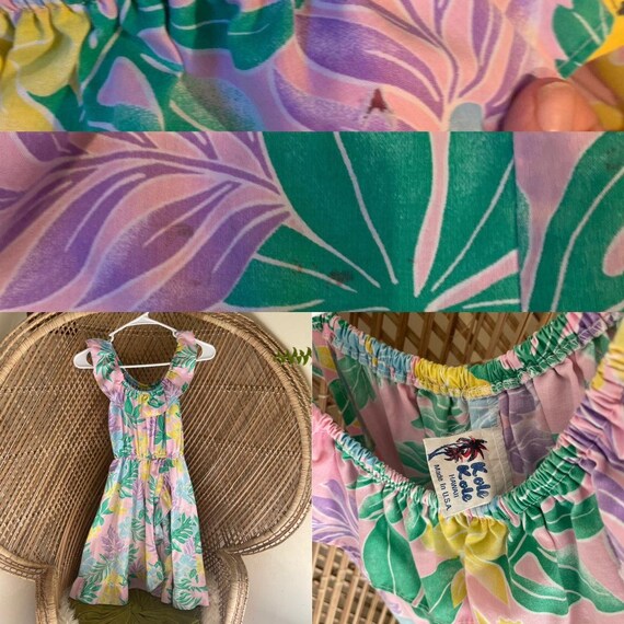 Vintage 1970s KoleKole of Hawaii Mini pastel Dress - image 4