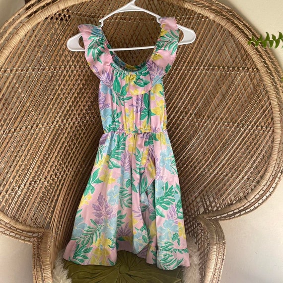 Vintage 1970s KoleKole of Hawaii Mini pastel Dress - image 3