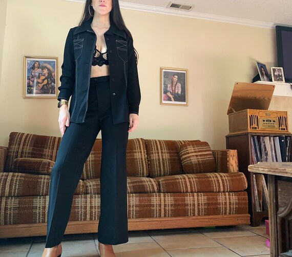 BLACK 70s Pantsuit