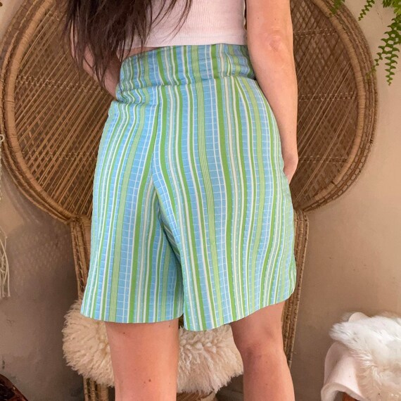 Vintage 70s Green Mod Skort Skirt - image 2