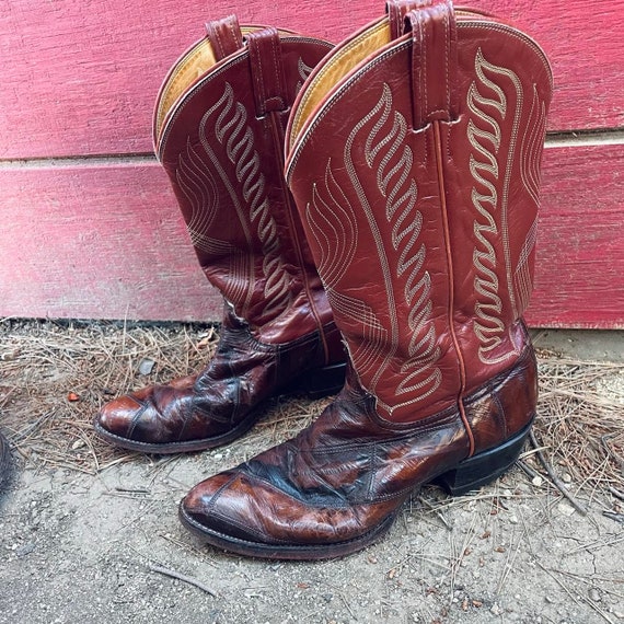 Vintage Tony Lama Patchwork Cowboy 