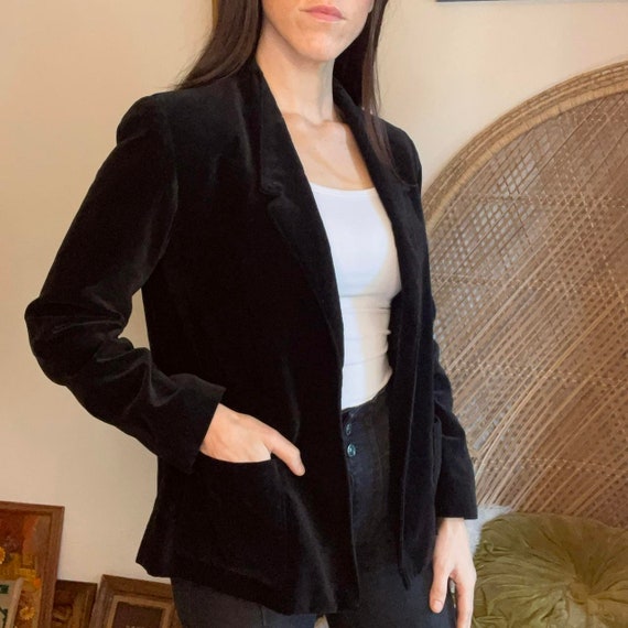 RARE late 60s/early 70s Cecil Gee black velvet blazer