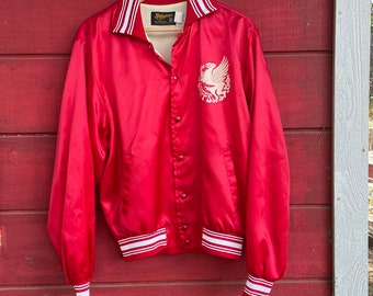 80's Louisville Cardinals Black Satin Jacket