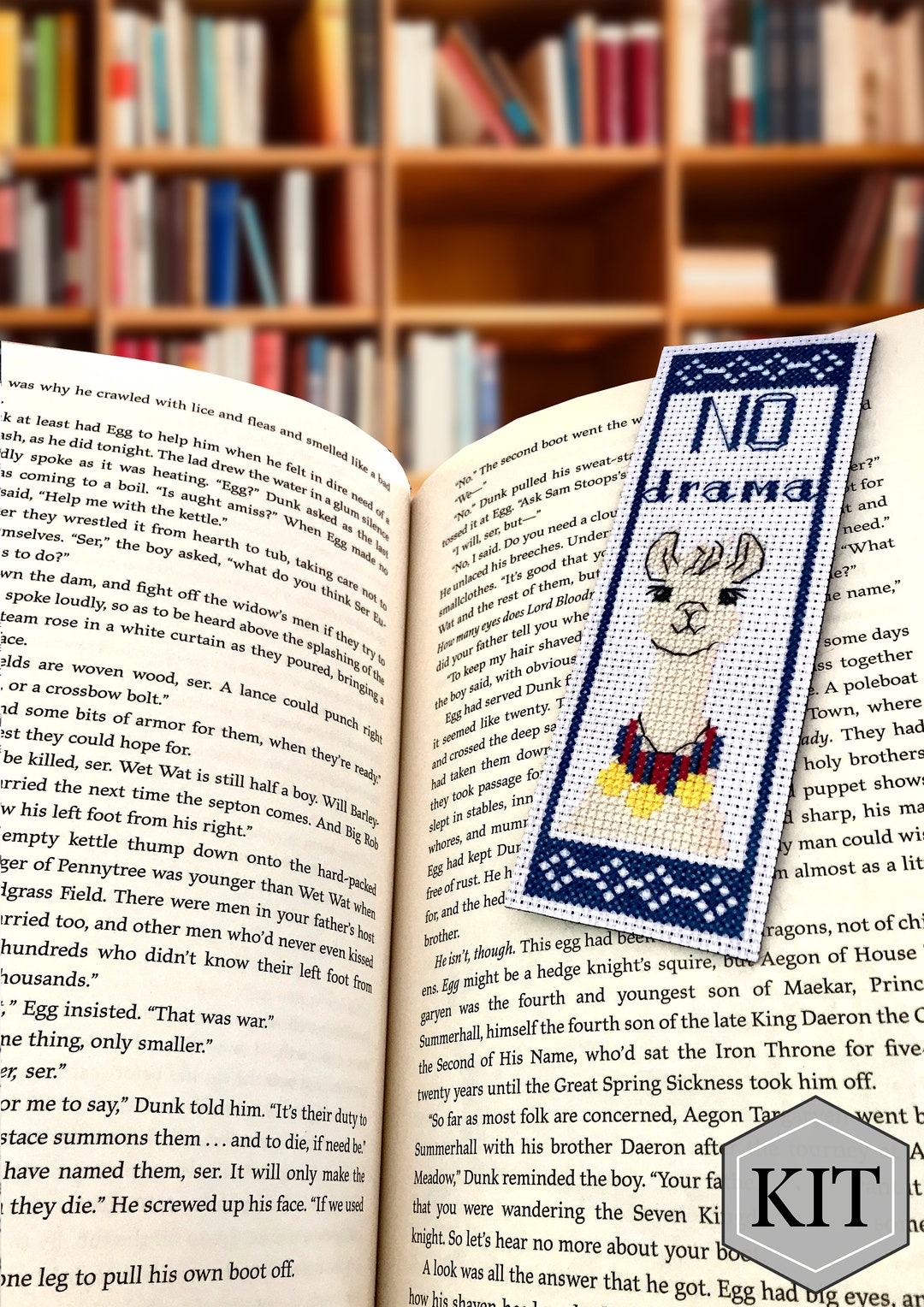 Llama Bookmark Cross-stitch Kit DIY Kit No Drama Llama Cross - Etsy