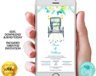 Electronic Wedding Invitation for mobile, Sms Invite, Wedding Iphone Invite