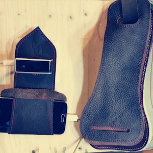 Mobile phone holder during charging process, mobile phone case, mobile phone case for folding