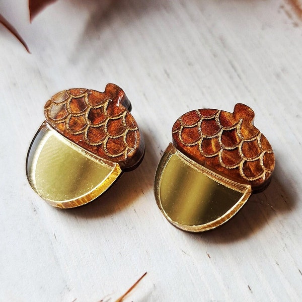 Mini Acorn Studs | Nature Studs | Autumnal Earrings | Autumn Studs | Dainty Earrings