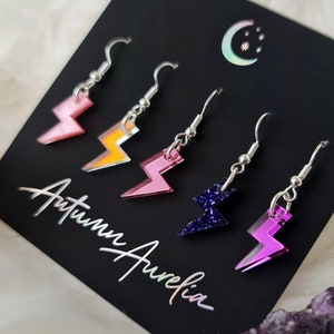 Mini Lightning Bolt Acrylic Earrings