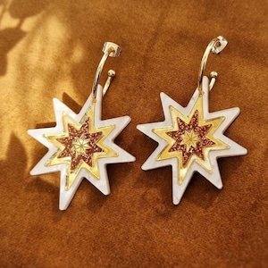 Statement Star Earrings | Celestial Gifts | North Star Earrings | Laser-Cut Acrylic Jewellery