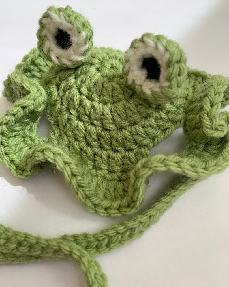 Frog Crochet Cat Hat Handmade Frog Hat for Cat or Dog Etsy Canada
