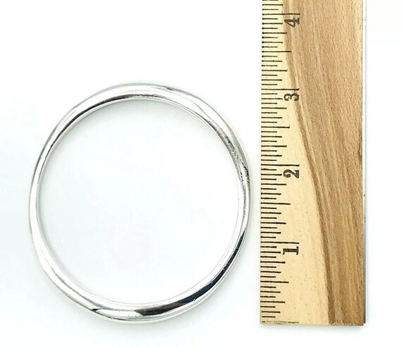 Vintage Solid 925 Sterling Silver Stacker Bangle … - image 7