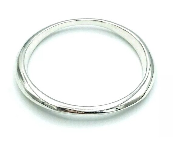 Vintage Solid 925 Sterling Silver Stacker Bangle … - image 3