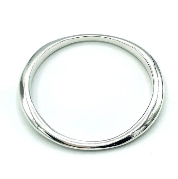 Vintage Solid 925 Sterling Silver Stacker Bangle … - image 1