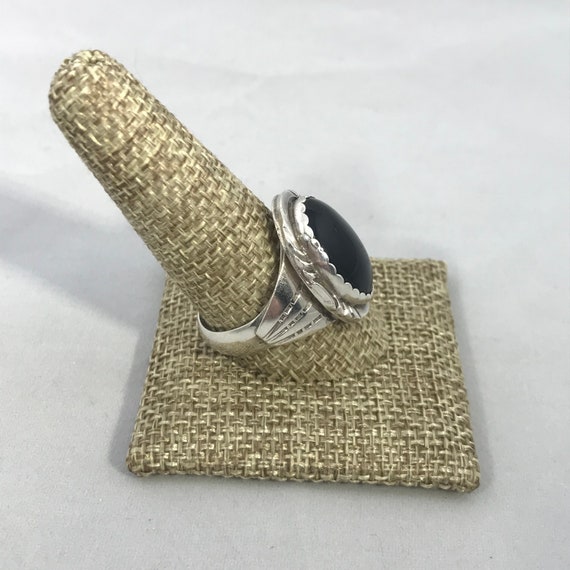 Large Solitaire Onyx Statement Ring - image 3