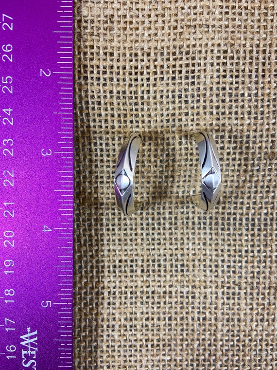 Minimalist Half Hoop Earrings - image 2