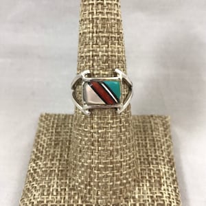 Turquoise Onyx and Red Jasper Ring