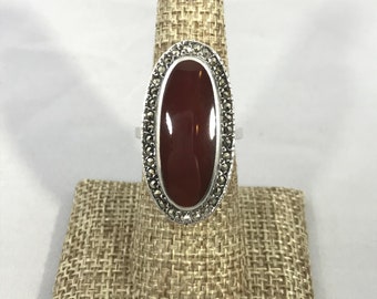 Vintage Sterling Silver Art Deco Statement Ring