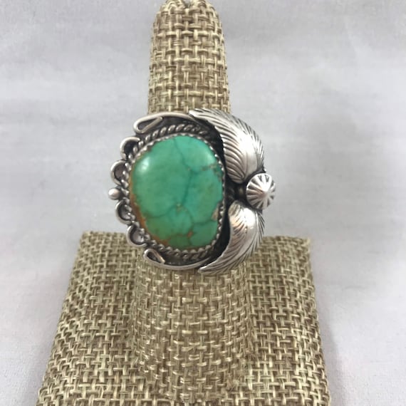 Turquoise and Sterling Silver Ring - image 1