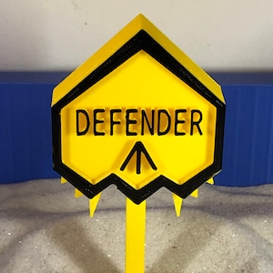 Sandtray Miniature Sign &quot;DEFENDER&quot;