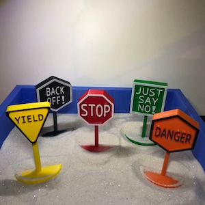 Sandtray Miniature Signs 5 Piece Lot #1