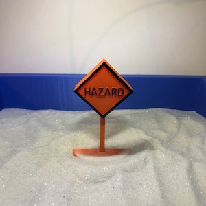 Sandtray Miniature Sign &quot;HAZARD&quot;