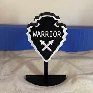 Sandtray Miniature Sign &quot;WARRIOR&quot;