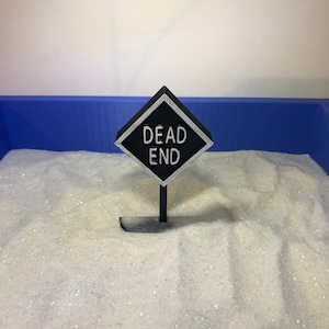 Sandtray Miniature Sign &quot;DEAD END&quot;