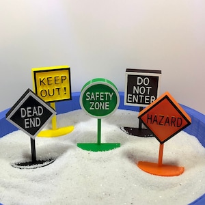 Sandtray Miniature Signs 5 Piece Lot #2