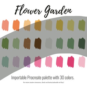 Flower Garden Bright Procreate Color Palette, iPad Swatches File, Illustration Color Scheme, iPad Procreate Tools, Color Swatches