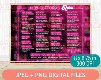 Oom Cliffords regels PNG JPEG - P Valley - 300 DPI digitale download