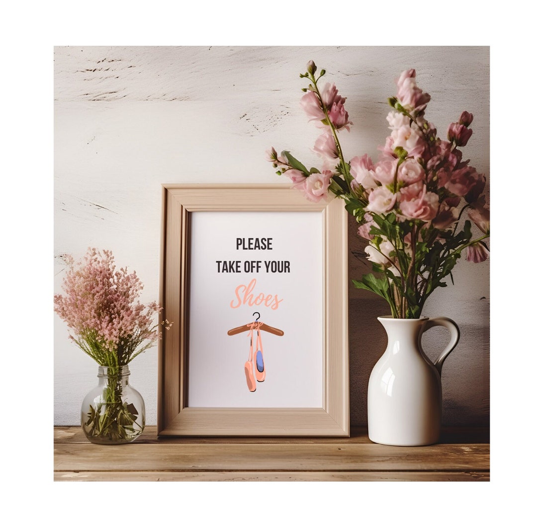 Dance Floor Etiquette Elegant Take off Your Shoes Sign for Etsy