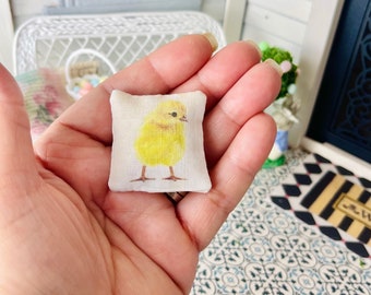 1/12 Scale Miniature Baby Chick Pillow for dollhouse